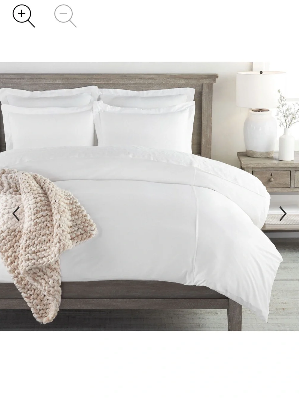 Classic White Duvet Cover + Pillow case